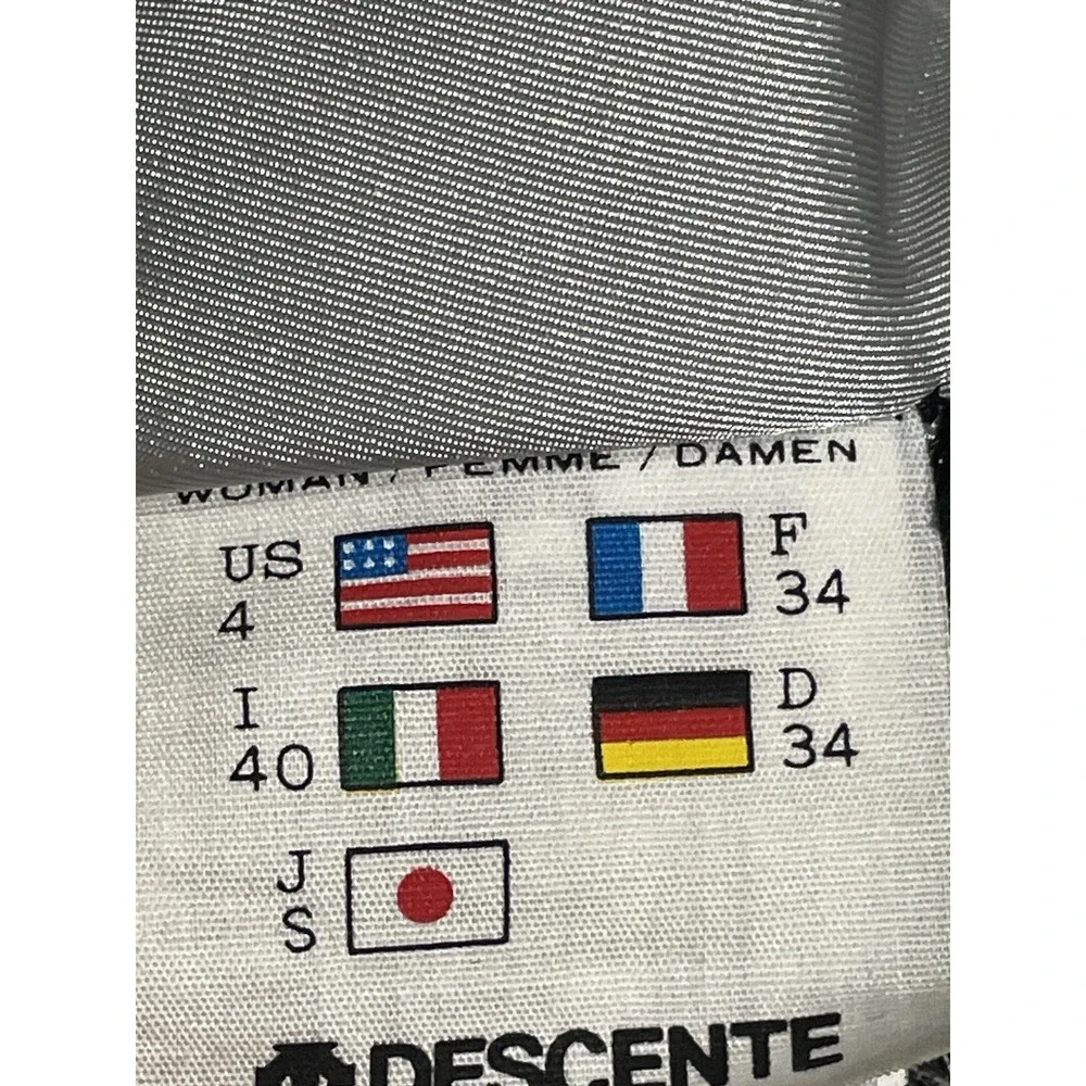 Descente Women Ski Jacket Black Size 4 Small Full Zip 18